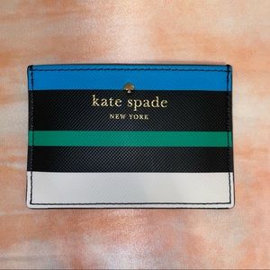 Kate Spade Striped Card Holder